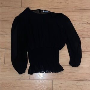 Revamped Black Sheer Blouse